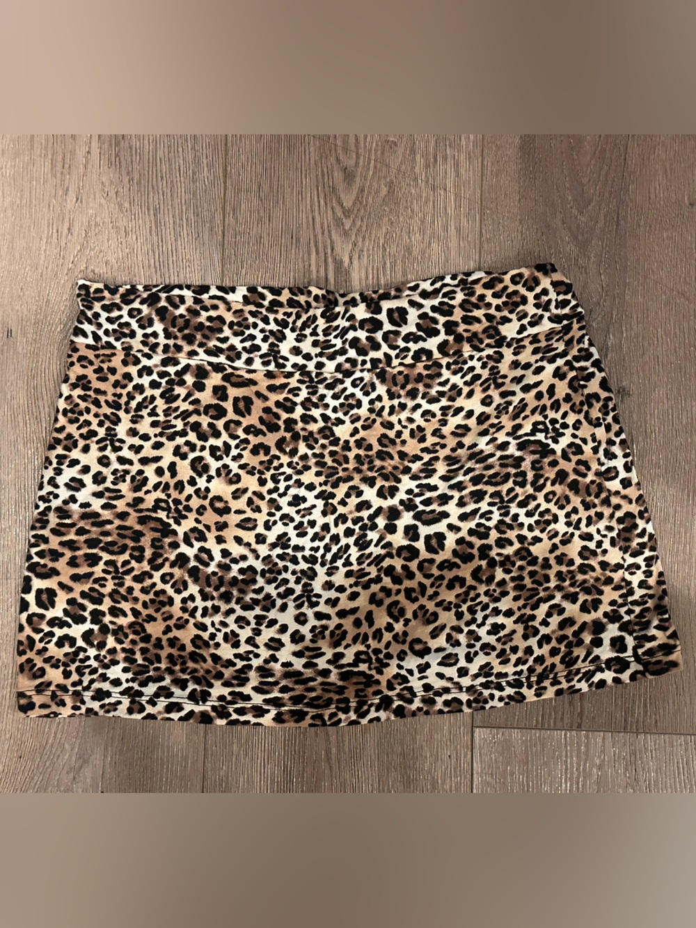 Wet Seal Vintage Y2K Leopard Cheetah Print Micro Mini Skirt 2000s Clubwear RARE